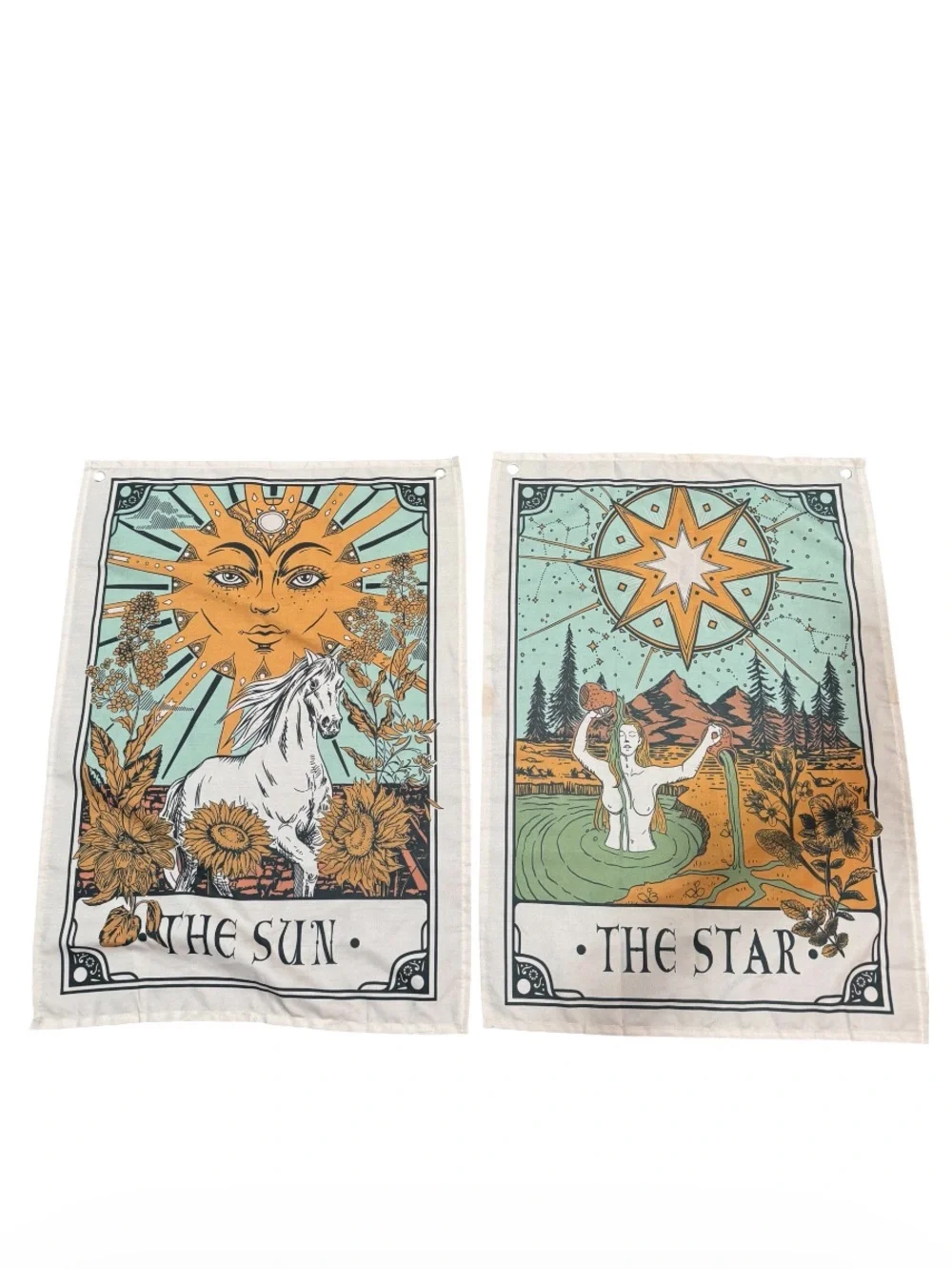 The Sun & The Star Tarot Wall Hangings tapestry